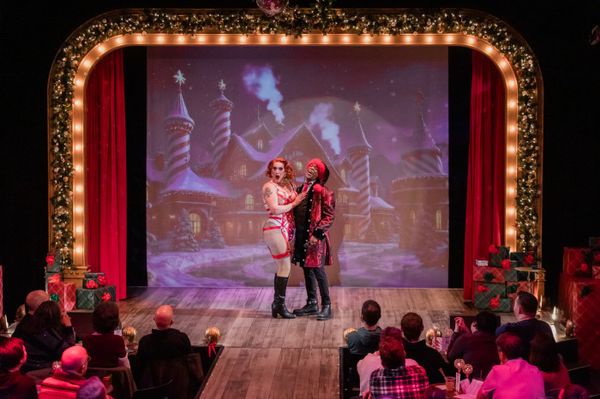Louvel as Mrs. Clause & Car Larans as Santa Claus. Photo by Joe Moore 7