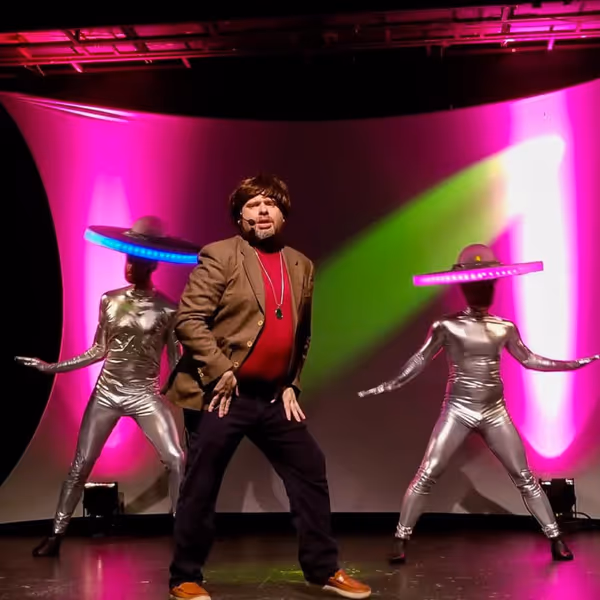 Scott Shoemaker in :Probed! Photo courtesy Shoes & Pants Productions 1