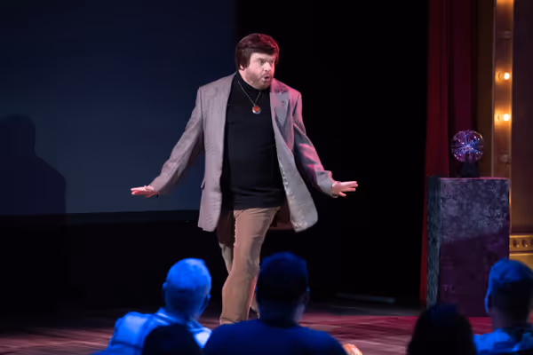 Scott Shoemaker in :Probed! Intiman Cabaret (2025) Photo by Joe Moore. 5