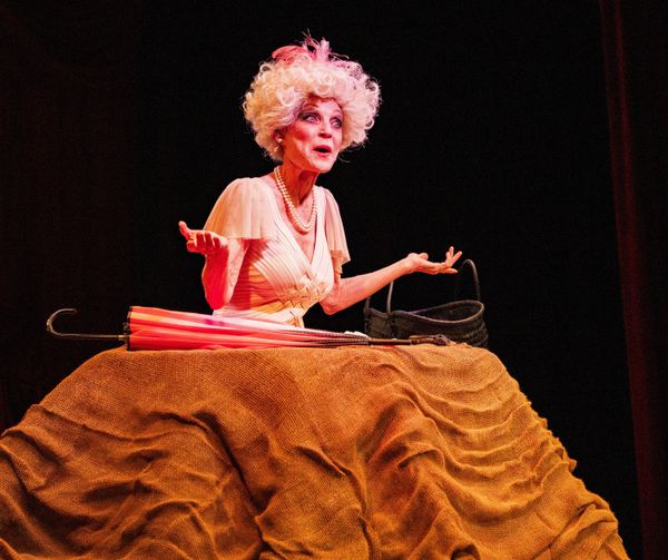 Roxanne Fay as Winnie in Samuel Beckett's HAPPY DAYS for Bridge Street Theatre in Catskill. Photo by Ned's Event Photography 2