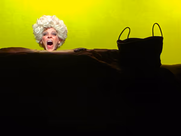 Roxanne Fay as Winnie in Samuel Beckett's HAPPY DAYS for Bridge Street Theatre in Catskill. Photo by William Bezek 4