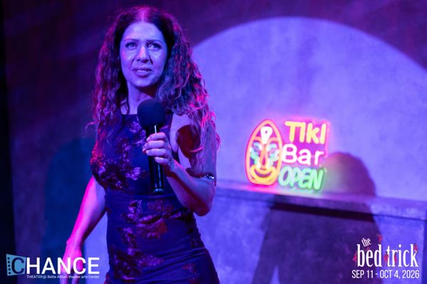 Karen O'Hanlon in “The Bed Trick” at Chance Theater. Playing September 11 - October 4, 2026 at the Bette Aitken theater arts Center on the Cripe Stage. Photos by Eric Keitel Photography. 3
