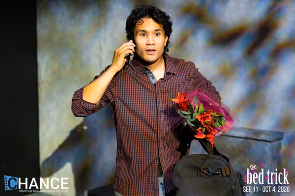 Khoi Le in “The Bed Trick” at Chance Theater. Playing September 11 - October 4, 2026 at the Bette Aitken theater arts Center on the Cripe Stage. Photos by Eric Keitel Photography. 4