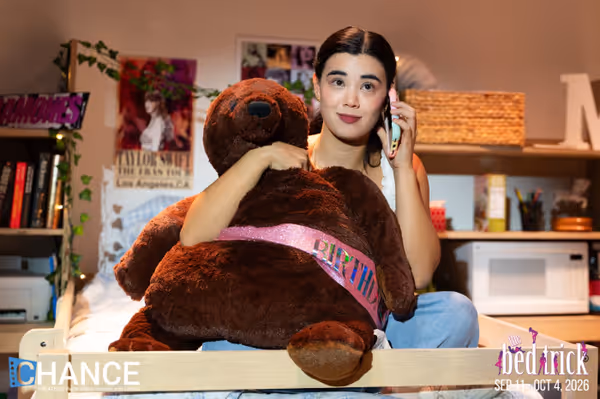 Mae Linh Young in “The Bed Trick” at Chance Theater. Playing September 11 - October 4, 2026 at the Bette Aitken theater arts Center on the Cripe Stage. Photos by Eric Keitel Photography. 5