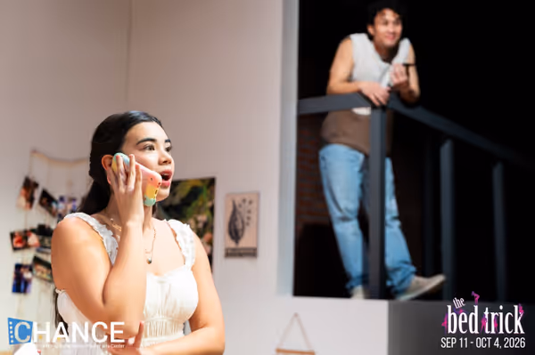 Mae Linh Young and Khoi Le in “The Bed Trick” at Chance Theater. Playing September 11 - October 4, 2026 at the Bette Aitken theater arts Center on the Cripe Stage. Photos by Eric Keitel Photography. 8