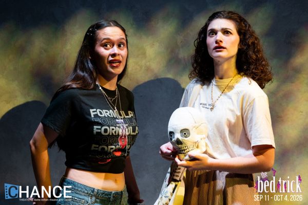 Zoe Hertzberg and Sophia Blake in “The Bed Trick” at Chance Theater. Playing September 11 - October 4, 2026 at the Bette Aitken theater arts Center on the Cripe Stage. Photos by Eric Keitel Photography. 11
