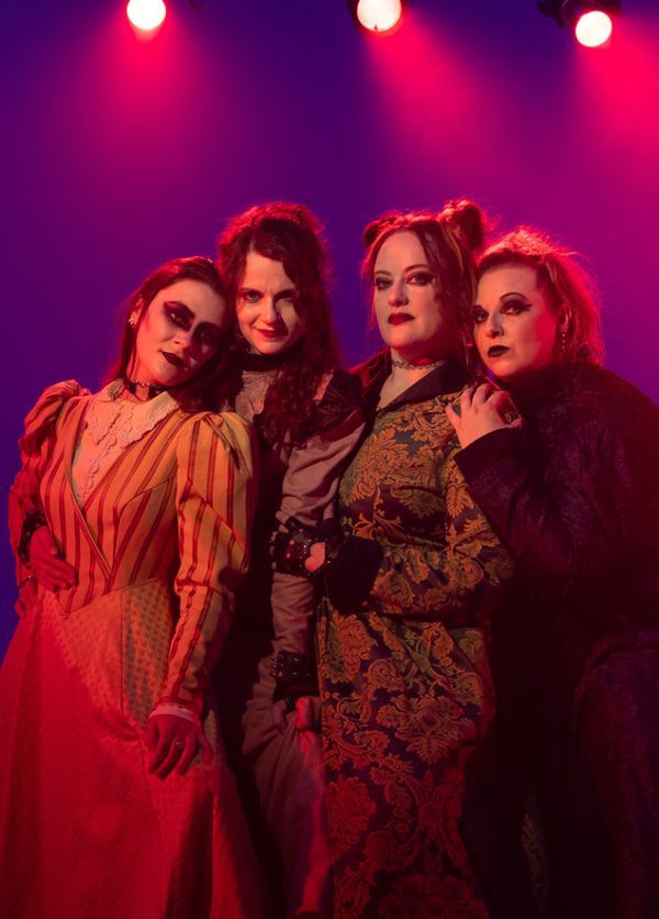 The cast of the musical LIZZIE (Ashley Moore, Voni Kengla, Jessica Tidd, and Tia Lempert), running Oct 16 to Nov 8 at Bridgetown Conservatory of Musical Theatre. 3