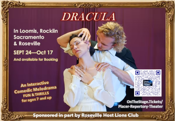 THRILLS. LAUGHS. ROMANCE. See this engaging, small-scale production of DRACULA: An Interactive Melodrama 2