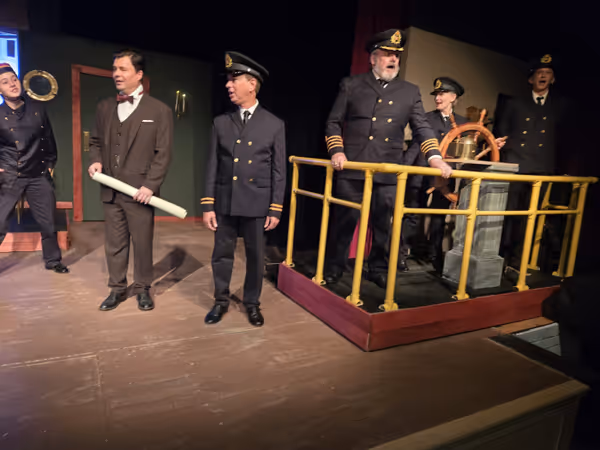 Beau Jackett, Scott Hamilton, Bragan Thomas and Ann Frechette on the bridge 2