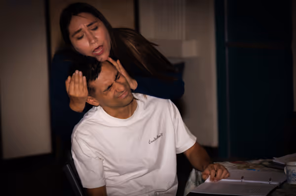 A raw rehearsal moment — generational trauma is at the heart of this story. 3