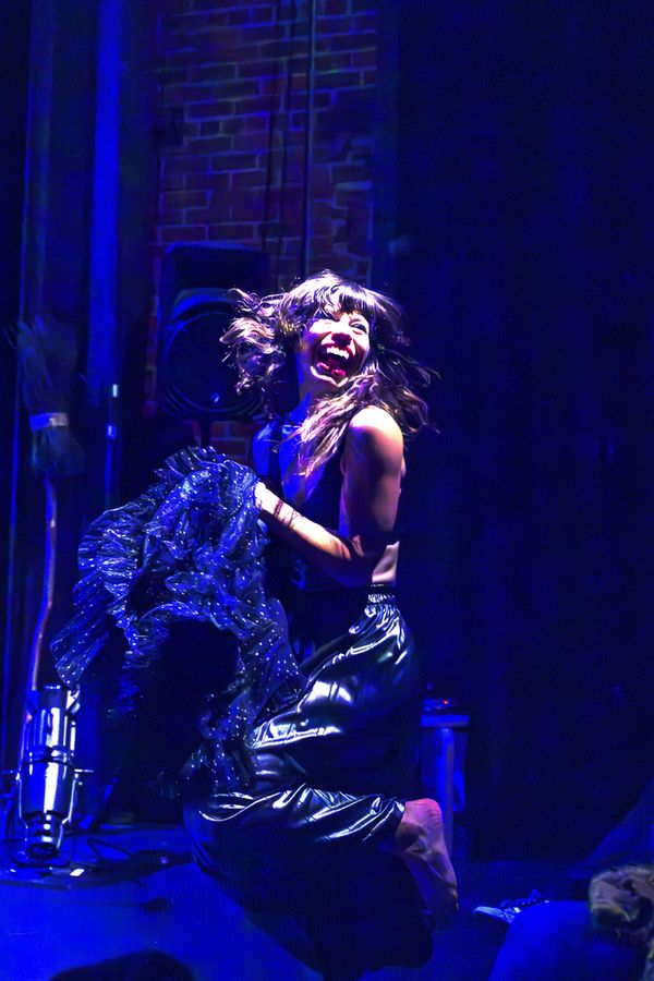 The audience helps Medusa get dressed in Jessica Fudim''s dance-theater solo, Venomous, Sept 4 & 6, 2025 in the Cannonball hub of Philly Fringe, at the Icebox Project Space Gallery. Photo by Kyle Adler 1