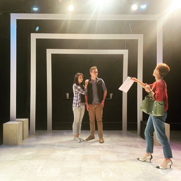 Rehearsal photo with Joe Bearor, Allison McCall and Dana Legawiec 1