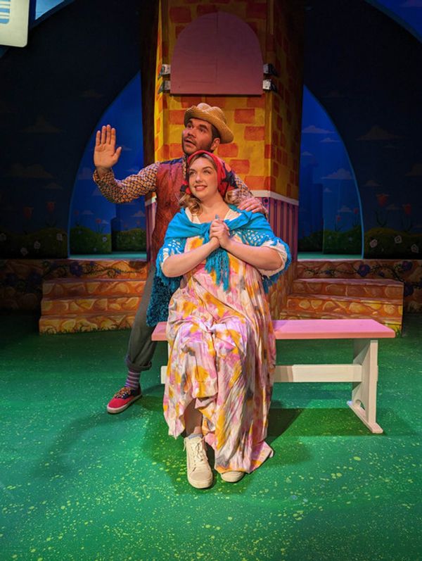 Eric (Stephen Denning) and Mary (Maria Hefte) share a light hearted moment with their daughter Rapunzel (Kelly Laines) 4