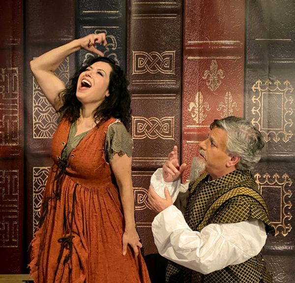 Sandra Bengochea and Stephen Guggenheim as Aldonza and Quixote. 4