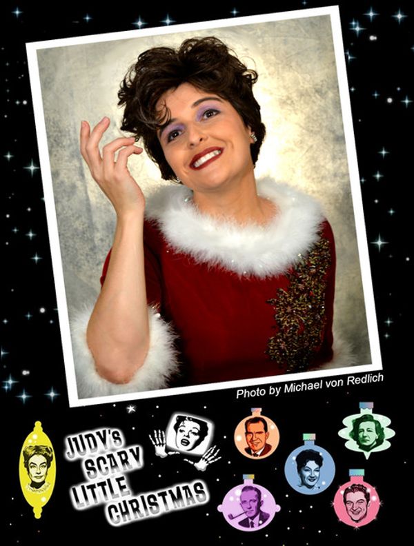 Judy Garland (Sheree Owens) hosts a TV special on Christmas Eve with a galaxy of stars and some spooky goings on behind the scenes!  Majestic Theatre, Manchester NH.  Photo by Michael von Redlich 1