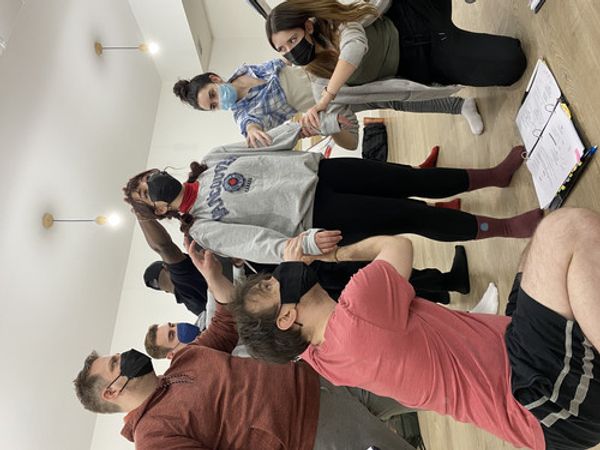 From L-R Back: Jonathan Baum, Devaughnte Lawrence
Mid: Greg Ryerson, Sydney Gauvin (C), Sydney Maloney
Front: Mike Buchanan, Laura E. Janzen 7