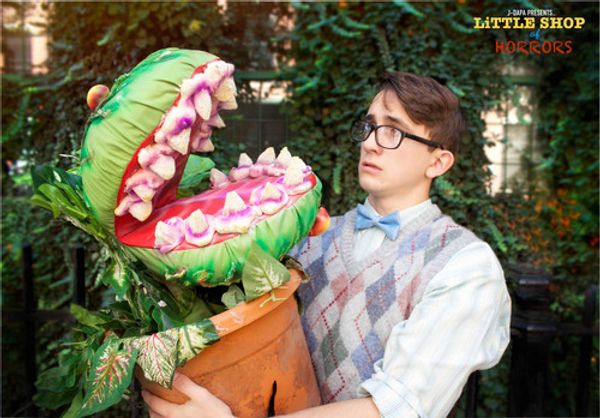 "Aw Twoey, I don't know what else to do for you.. I've been going through this with you for weeks - grow and wilt, spurt and flop. Are you sickly, little plant, or just plain stubborn?"    Kyle Buonfiglio as Seymour Krelborn. Photo credit to Shania Fenton.  2