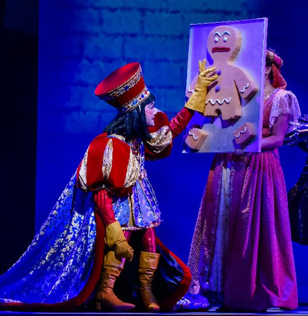 Sterling Street (Lord Farquaad) and Hannah Arielle Beatt (Gingy). Photo Credit: Tony Firriolo 3