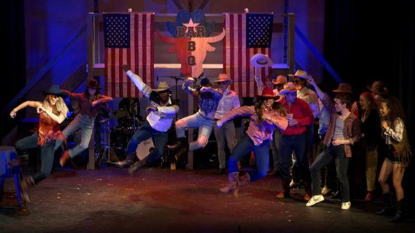 Carson Christ (Cowboy Bob) and the Ensemble (Photograph by Richard Andert) 1