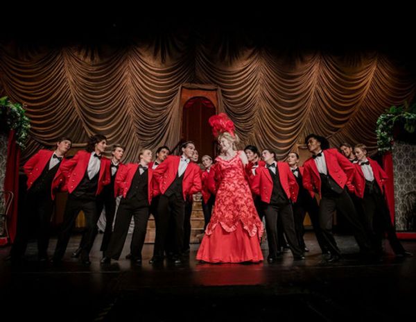 Toni Tennille and ensemble in "Hello, Dolly!" 2