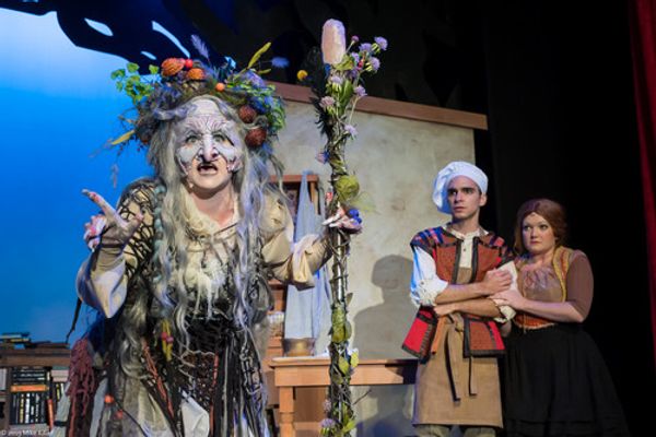 When an ugly witch (Erica deJongh) curses a family and leaves the baker (Gavin Waid) and his wife (Chelsea Jo Conard) barren, the couple must find the ingredients to reverse the spell. 1