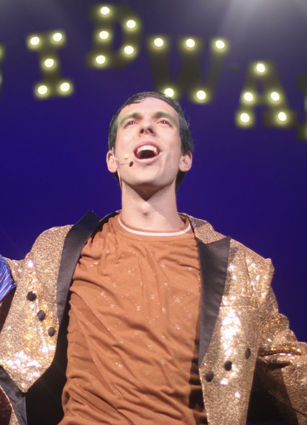 Pery Salyer as Squidward Q. Tentacles (photo by Bee Pruitt, courtesy of Celebration Theatre Company) 6