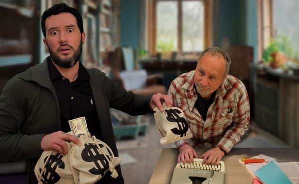 Andrew Blandina and Michael Collins in Braddon Mendelson''s Passing Wind. 3