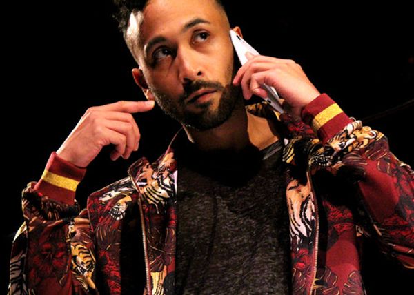 Londale Theus Jr. as Chad Deity in rehearsals for the OC premier of Kristoffer Diaz's Pulitzer Prize Finalist play, 