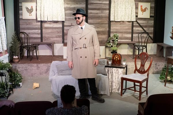 Uncle Freddie (Patrick Horan) and Max (Brandon Conti) in a scene from BENT playing from June 14th to June 29th at Nutley Little Theatre. 4
