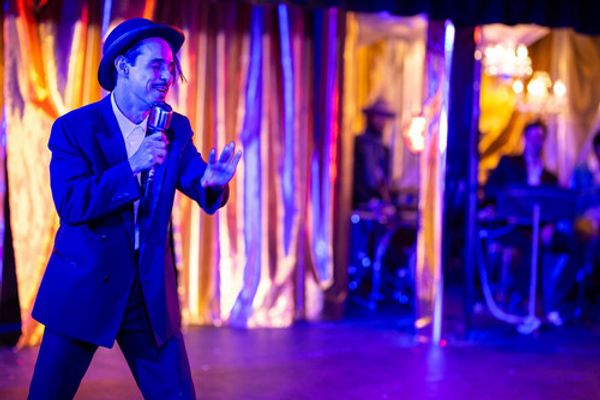 Omar Padilla as Benito Camelo in "The Bippy Bobby Boo Show" by the Danielle Georgiou Dance Group. From 2019. Photo by Jeffrey Schmidt. 5