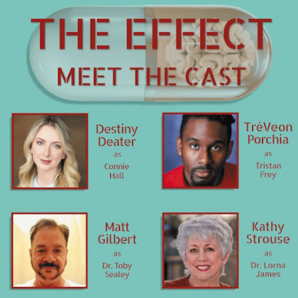 Cast announcement for Norfolk's Generic Theater production of The Effect. Performances November 18 - December 4, 2022. 2