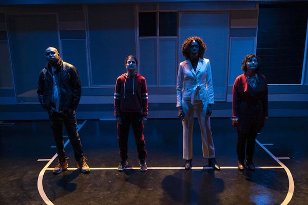 Victoria Nassif* as Khady Salama in AMERICAN FAST at Capital Stage. Photo by Charr Crail. *Member Actors'' Equity Association. 5