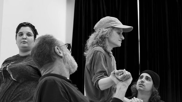 CLEANSED by Sarah Kane. Clarity Welch, Walt Zipprian, T Lavois Thiebaud and Bryan Kaplun. Rehearsal photos by Sarah Moessner. 1