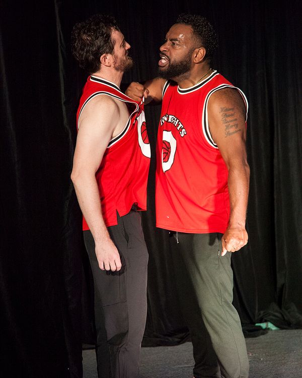 Sam Morell as Othello and Chad Traupmann as Iago 3