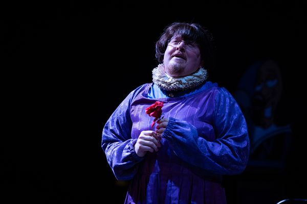 Actor Drew Doyle in a scene from The Complete Works of William Shakespeare (abridged) 1