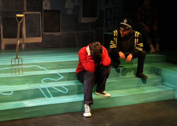 Behind the scenes at the Designer Run for The Curious Incident of the Dog in the Night-Time at Chance Theater. 16