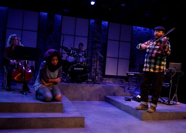 Jacklyn Uweh and Laura Leo Kelly in “Striking 12,” witten by Brendan Milburn, Valerie Vigoda, and Rachel Sheinkin. Directed by Kari Hayter, with music direction by Lex Leigh, this nontraditional holiday musical will be playing thru December 19, 2021 at the Bette Aitken theater arts Center in Anaheim, CA. 10