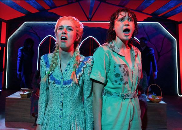 Emma McDonough as Martha, and Elise Killian as Ilse in Vanguard Theater's Spring Awakening.  Photo by Spotlights Photography. 1