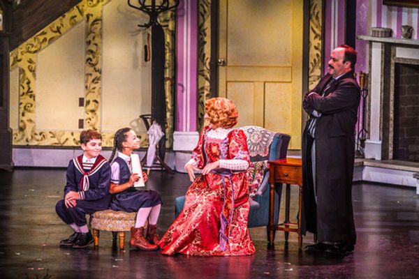 (Left to right) Nate Colton, Victoria Vasquez, April Strelinger, Matthew Korinko in Slow Burn Theater Company?s MARY POPPINS 9