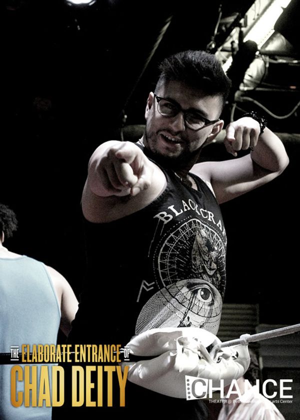 Londale Theus Jr. as Chad Deity in rehearsals for the OC premier of Kristoffer Diaz's Pulitzer Prize Finalist play, 