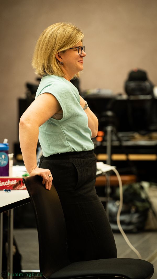 The cast of The Curious Incident of the Dog in the Night-Time rehearsing. 5