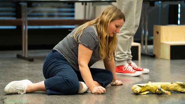 The cast of The Curious Incident of the Dog in the Night-Time rehearsing. 6