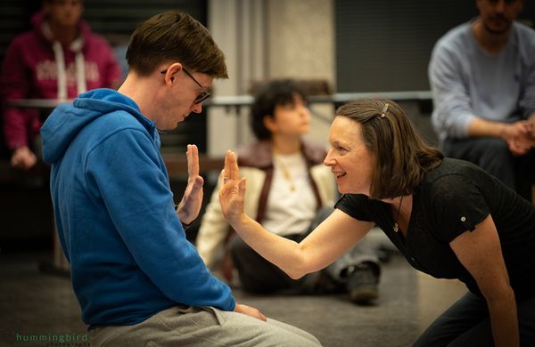 The cast of The Curious Incident of the Dog in the Night-Time rehearsing. 4