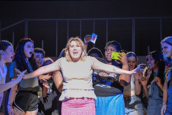 Josh Krause, Madeline Calais-King, Brian Mani. Photo by Michael Brosilow. 20