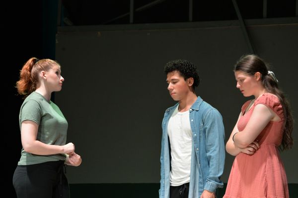 Meaghan Labas, Anthony Cosme and Emily Vandal as Miss Gardner, Tommy Ross and Sue Snell in Carrie: The Musical 28