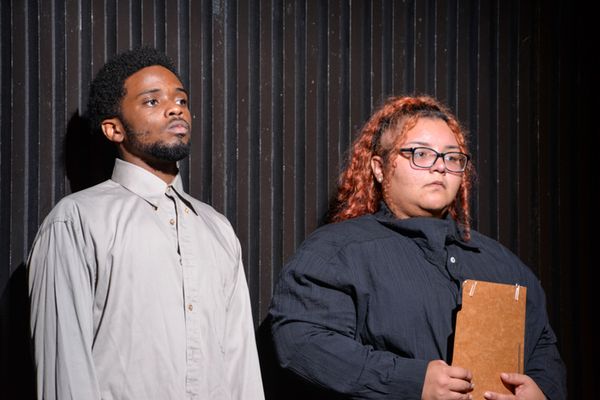 Trey Griggs and Emily Gonzalez as the Investigators in Carrie: The Musical 40