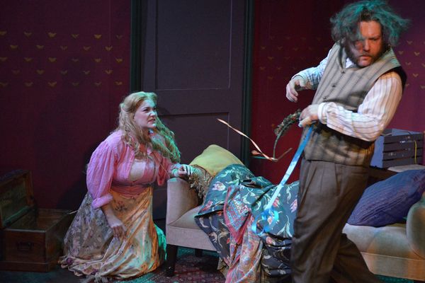 L to R: Skylar Alexis and Rob Young in Hat Box at The Garage Theatre Photo: Diana Kaufmann 1