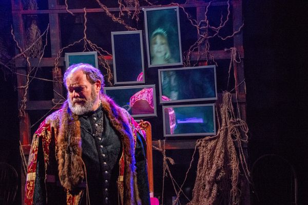 Bobby Zelsdorf, Spencer Karlak, Paul Knox, and Rob Young in Witch at the The Garage Theatre Photo Credit: Diana Kaufmann 5