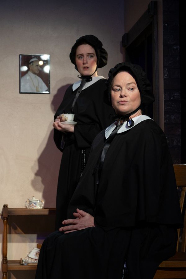 Rebecca Woods as Sr. James  Roxanne Strobel as Sr. Aloysius   Photo by John Rogers 4