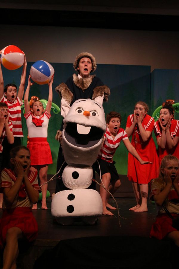 Olaf (puppeteer Joey) and "In Summer" ensemble singing their hearts out. Puppet built by Eastside Theater Company director Josh Johnson. Tickets available https://bit.ly/2Hhz1fH 2